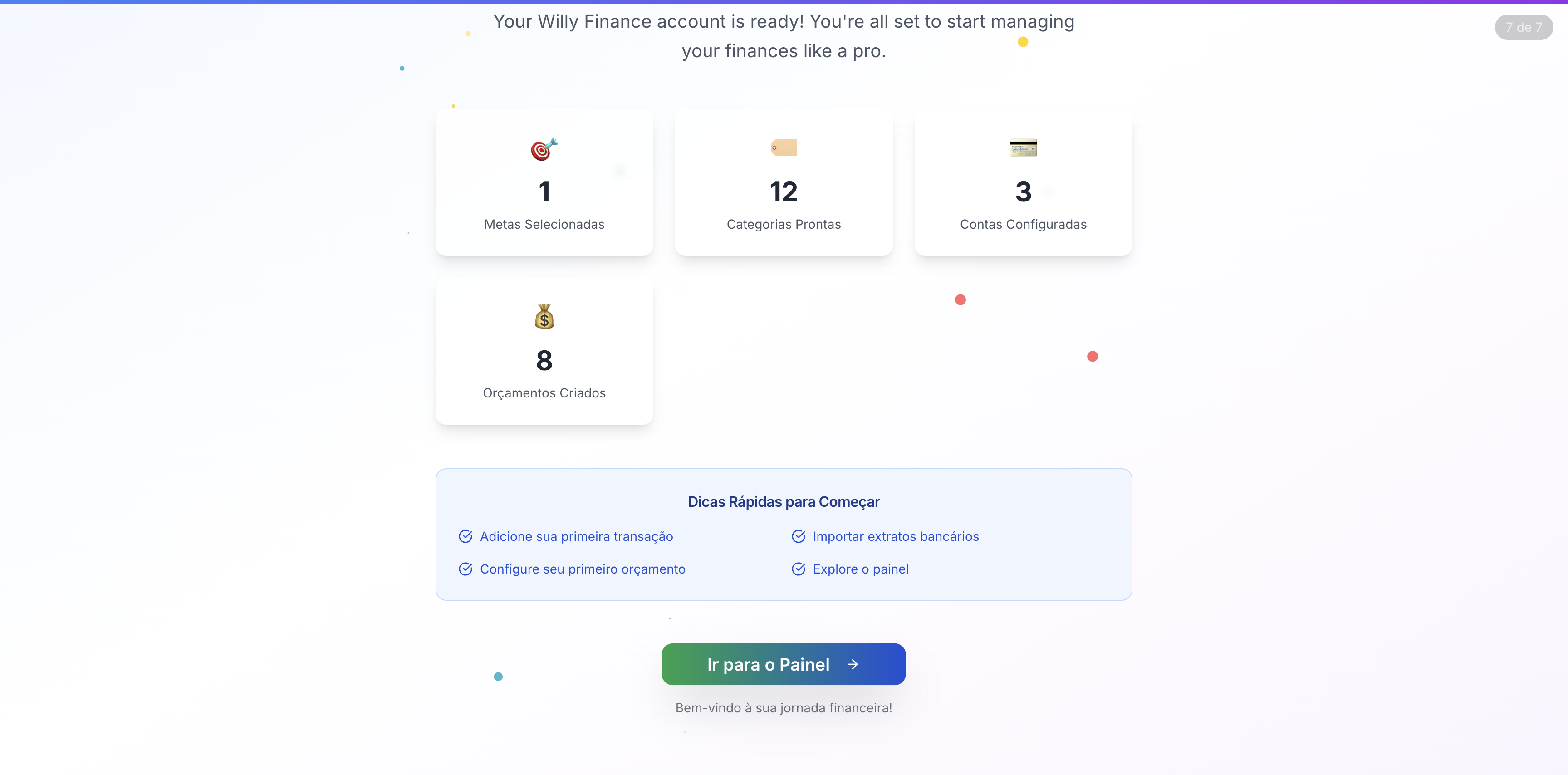 Conclusão do Onboarding